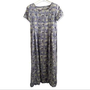 90’s vintage sunflower lavender maxi dress